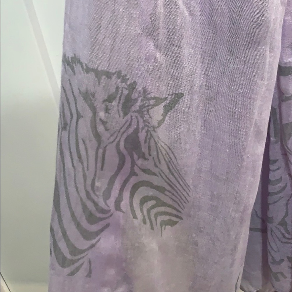 Shear purple zebra scarf